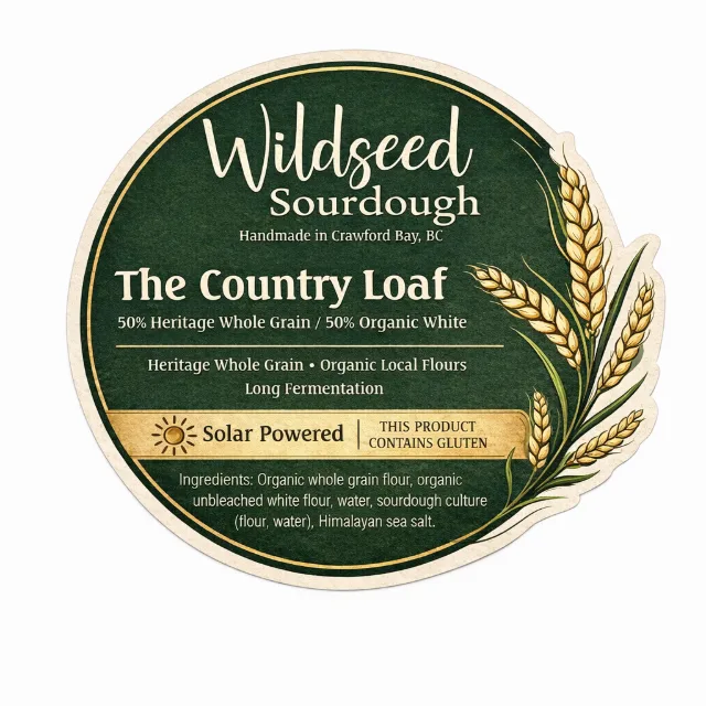 Wildseed Country Loaf label